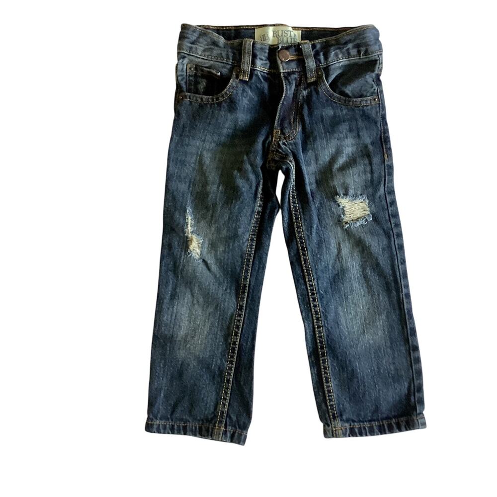 Rustic Blue Destroyed Jeans